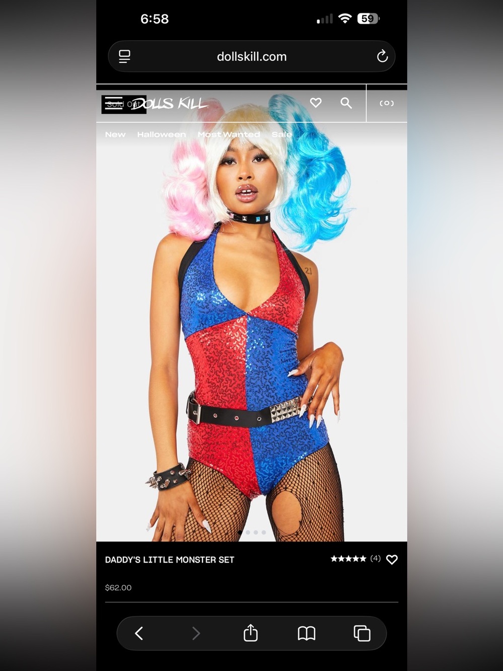 Harley Quinn costume dolls kill